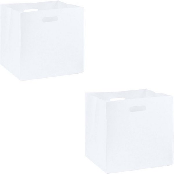 IDIMEX Aufbewahrungsbox FELT (Set), Stoff Aufbewahrungsbox aus Filz, Regalkorb im 2er Set, 32x32cm weiß
