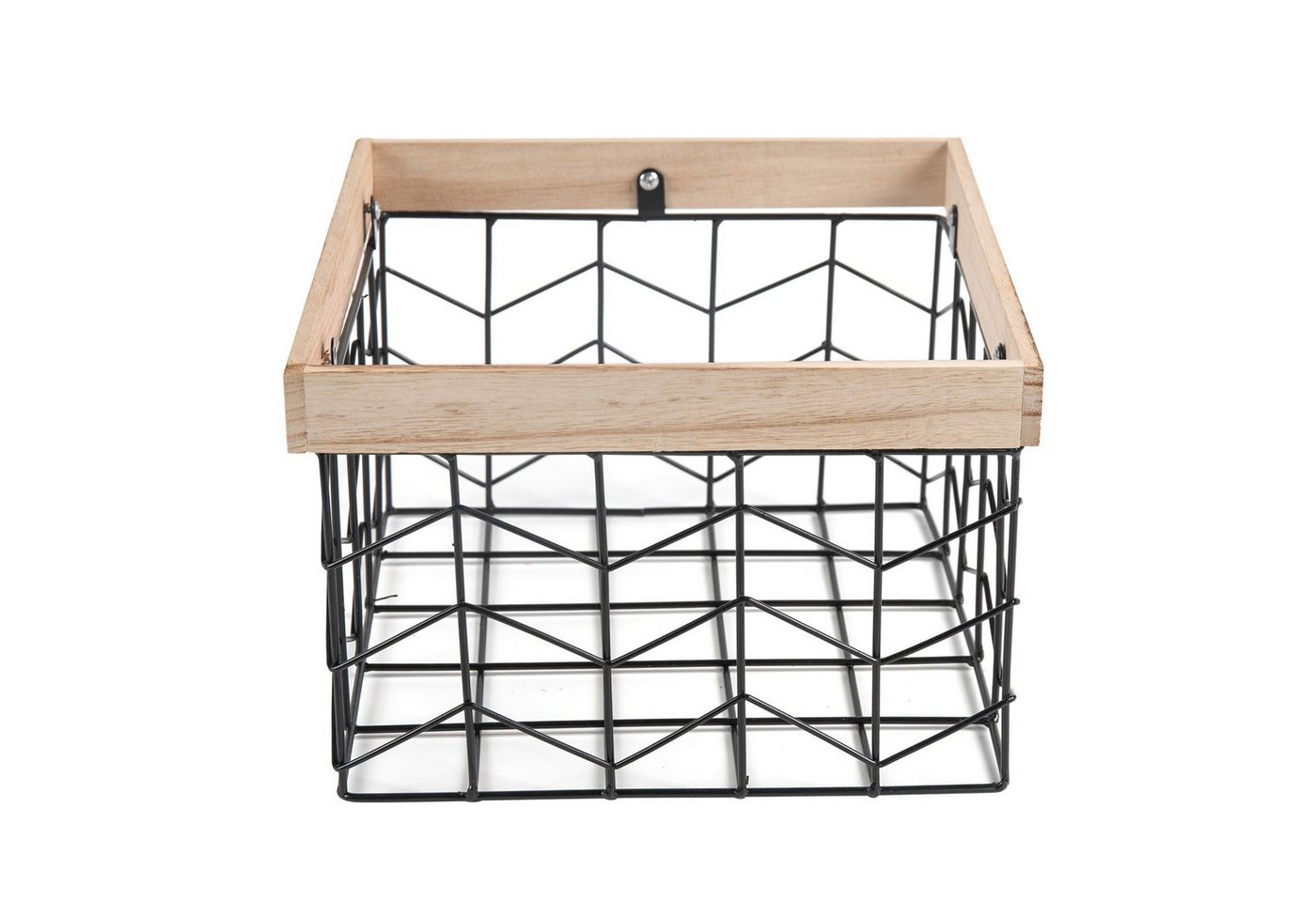 IDIMEX Aufbewahrungskorb BOHAI (Set), Metallkorb BOHAI 3er Set Drahtkorb Organizer schwarz/natur – Bild 2 von 4