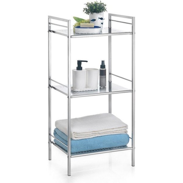 IDIMEX Badregal MATIS, Regal Badregal Metallregal verchromt 3 oder 4 Böden