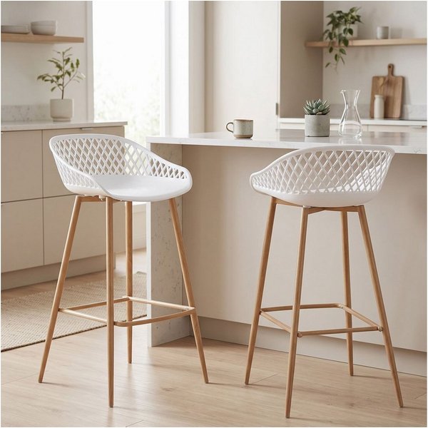 IDIMEX Barhocker IREK, Barhocker 2er Pack Barstuhl Theke Bar Hocker Tresenhocker Retro Design
