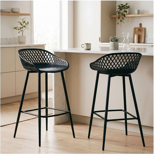 IDIMEX Barhocker IREK, Barhocker 2er Pack Barstuhl Theke Bar Hocker Tresenhocker Retro Design