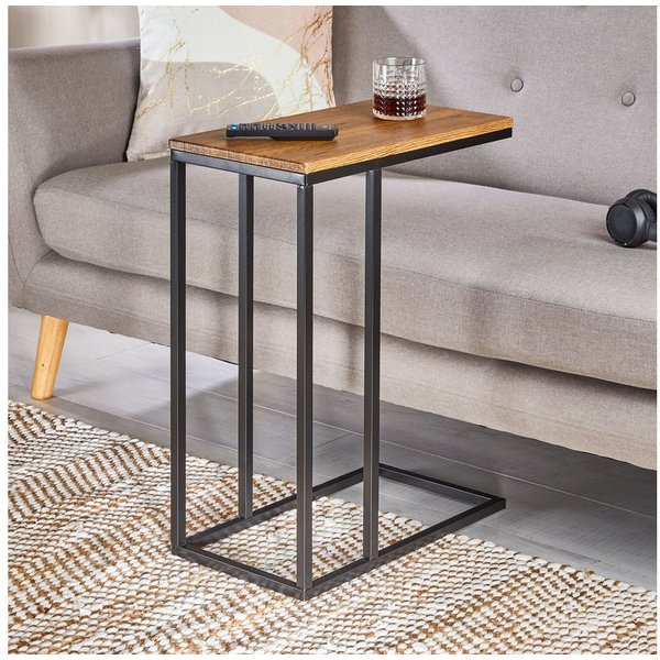IDIMEX Beistelltisch DEBORA, Couchtisch mit Metallgestell aus MDF-Platte Sofatisch vintage/schwarz