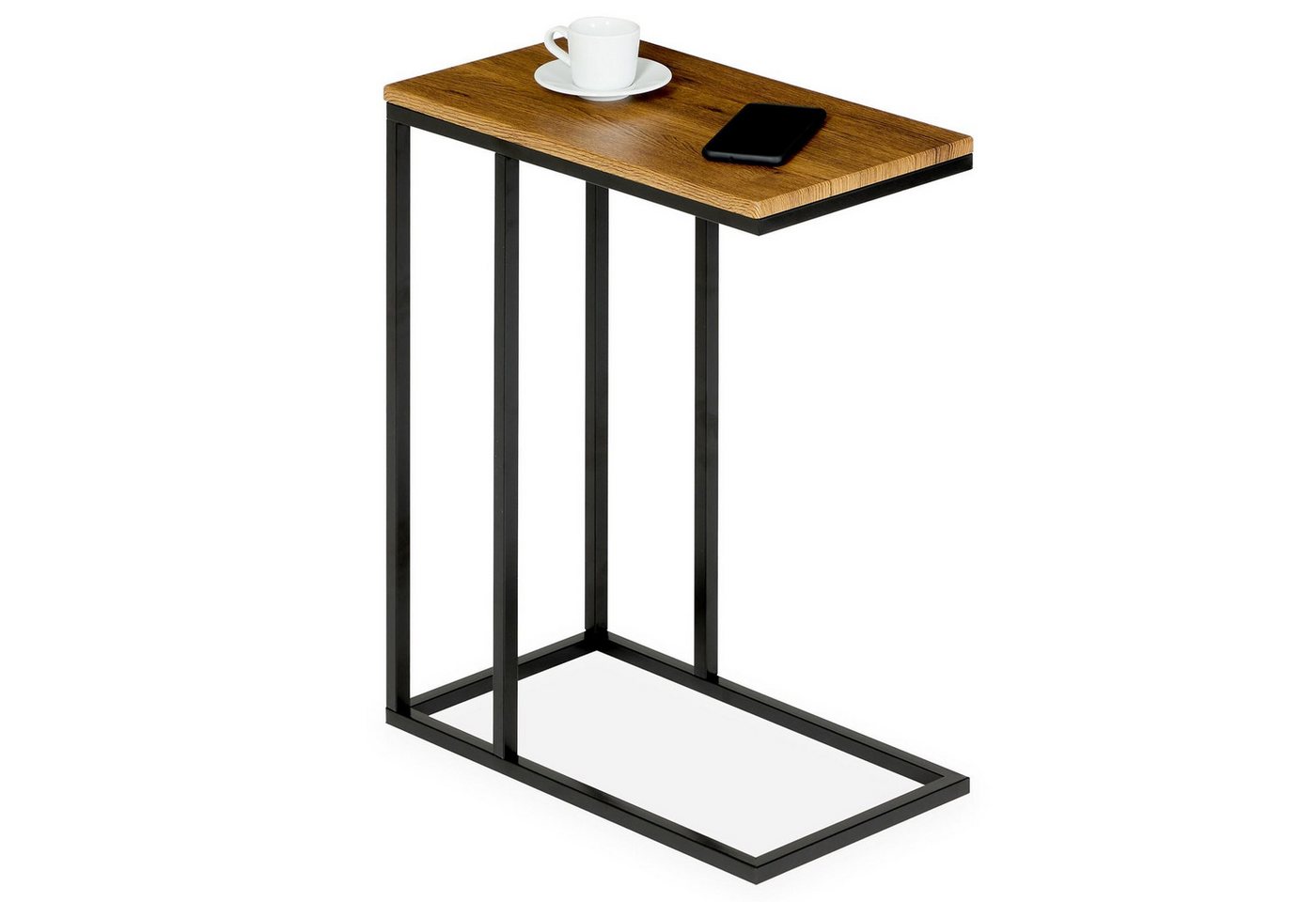 IDIMEX Beistelltisch DEBORA, Couchtisch mit Metallgestell aus MDF-Platte Sofatisch vintage/schwarz – Bild 2 von 4