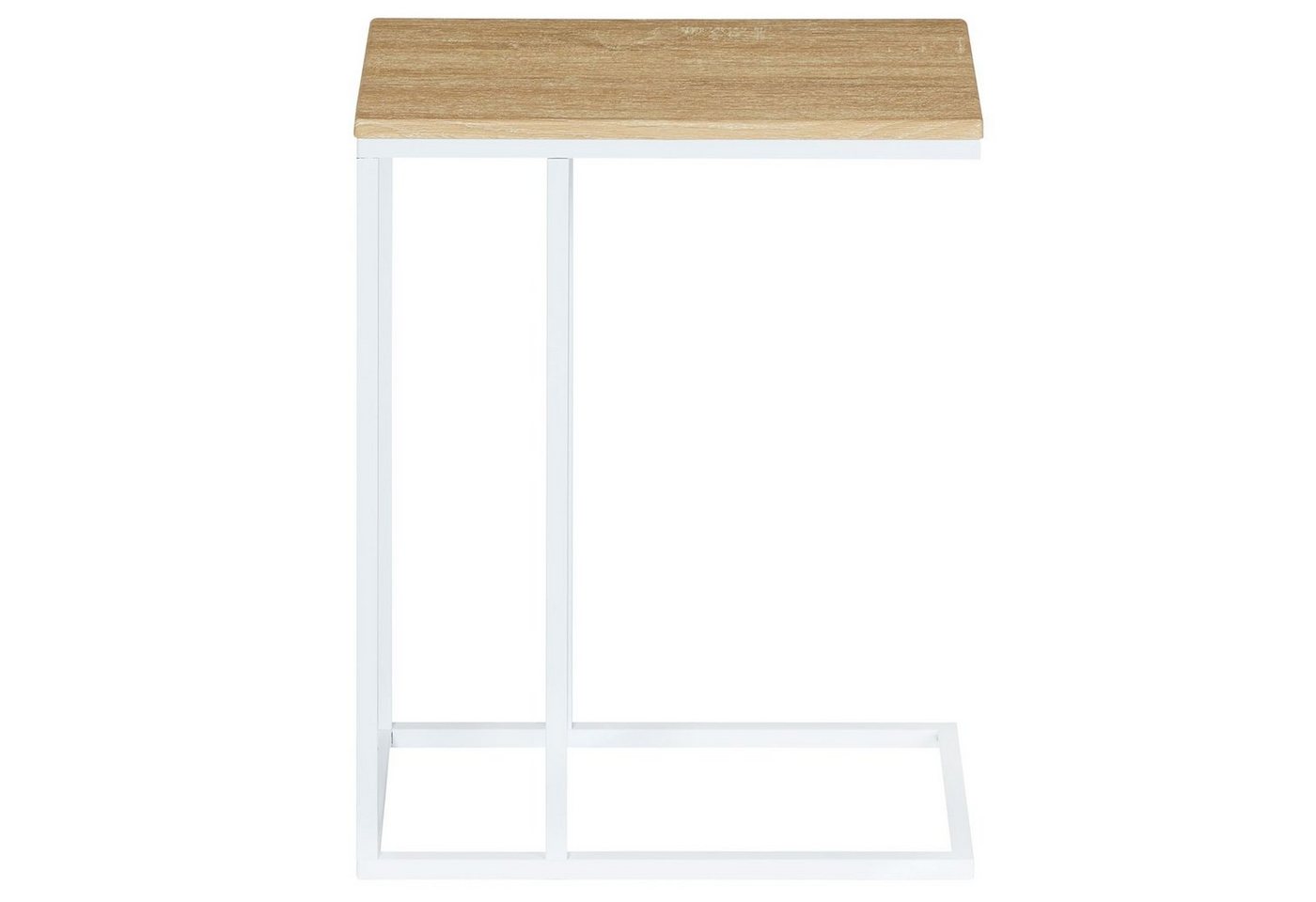 IDIMEX Beistelltisch DEBORA, Couchtisch mit Metallgestell aus MDF-Platte Sofatisch Eiche/Weiß – Bild 2 von 5