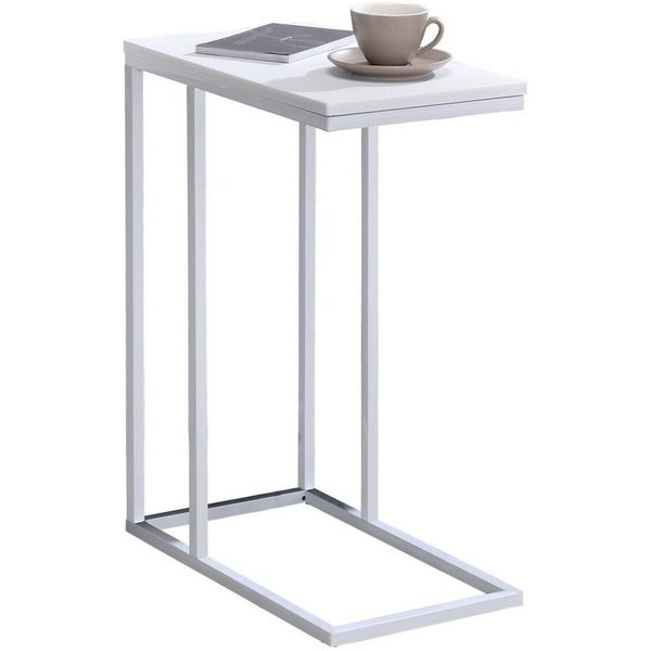 IDIMEX Beistelltisch DEBORA, Couchtisch mit Metallgestell aus MDF-Platte Sofatisch Weiß