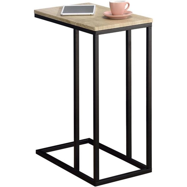 IDIMEX Beistelltisch DEBORA, Couchtisch mit Metallgestell aus MDF-Platte Sofatisch Schwarz/Eiche