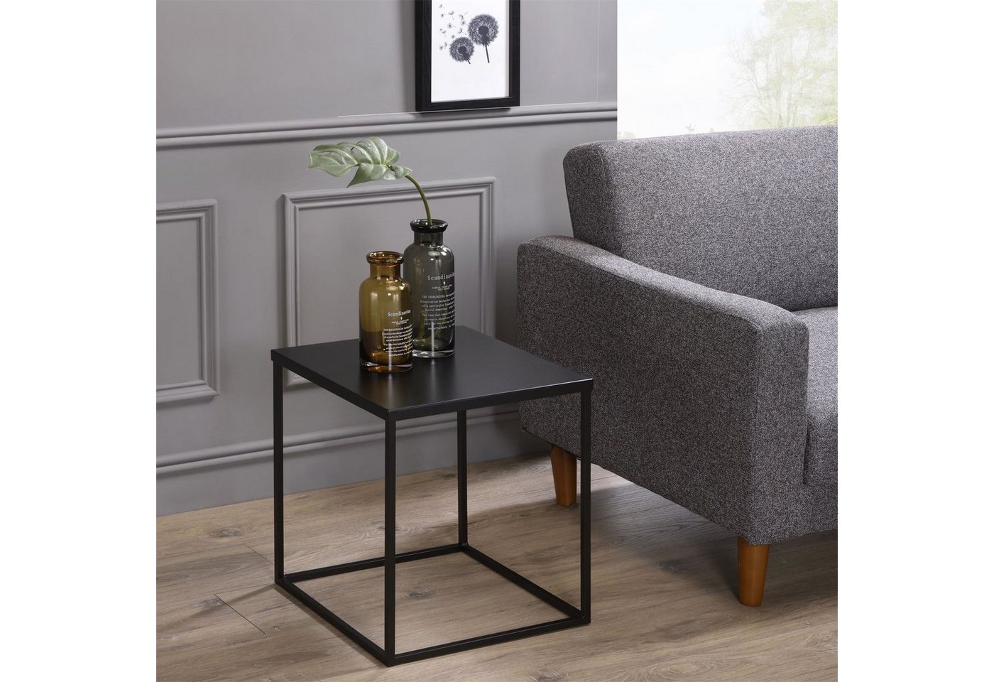 IDIMEX Beistelltisch HILAR, Beistelltisch Sofatisch 40x40 Couchtisch Ablagetisch Tischplatte Metal – Bild 2 von 3