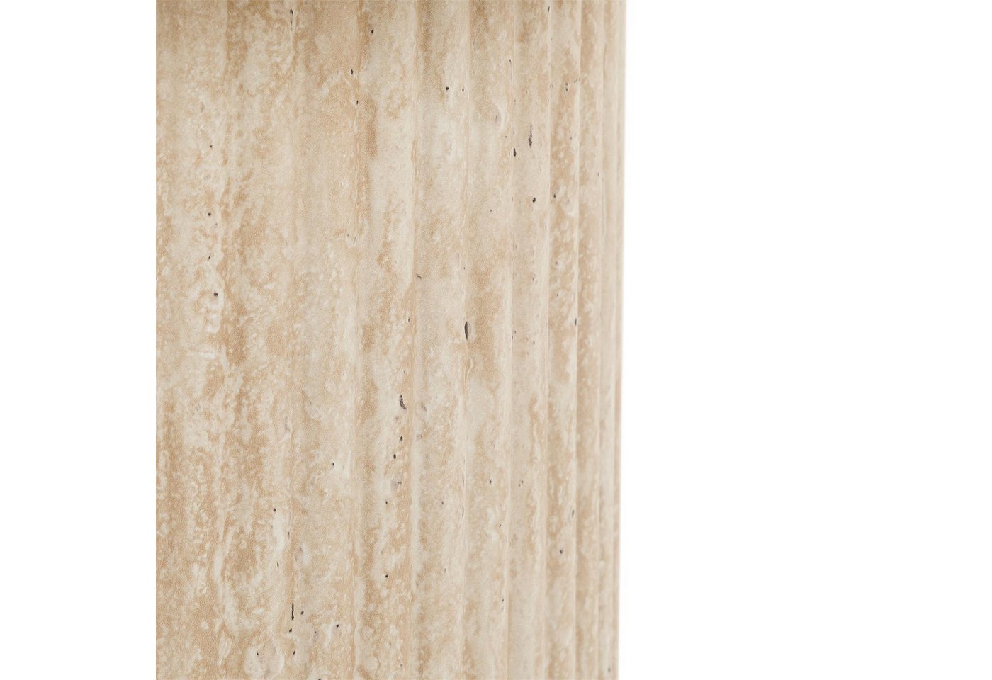 IDIMEX Beistelltisch TEBUR, Beistelltisch rund 45cm in Travertinoptik mit geriffeltem Design Beige – Bild 4 von 5