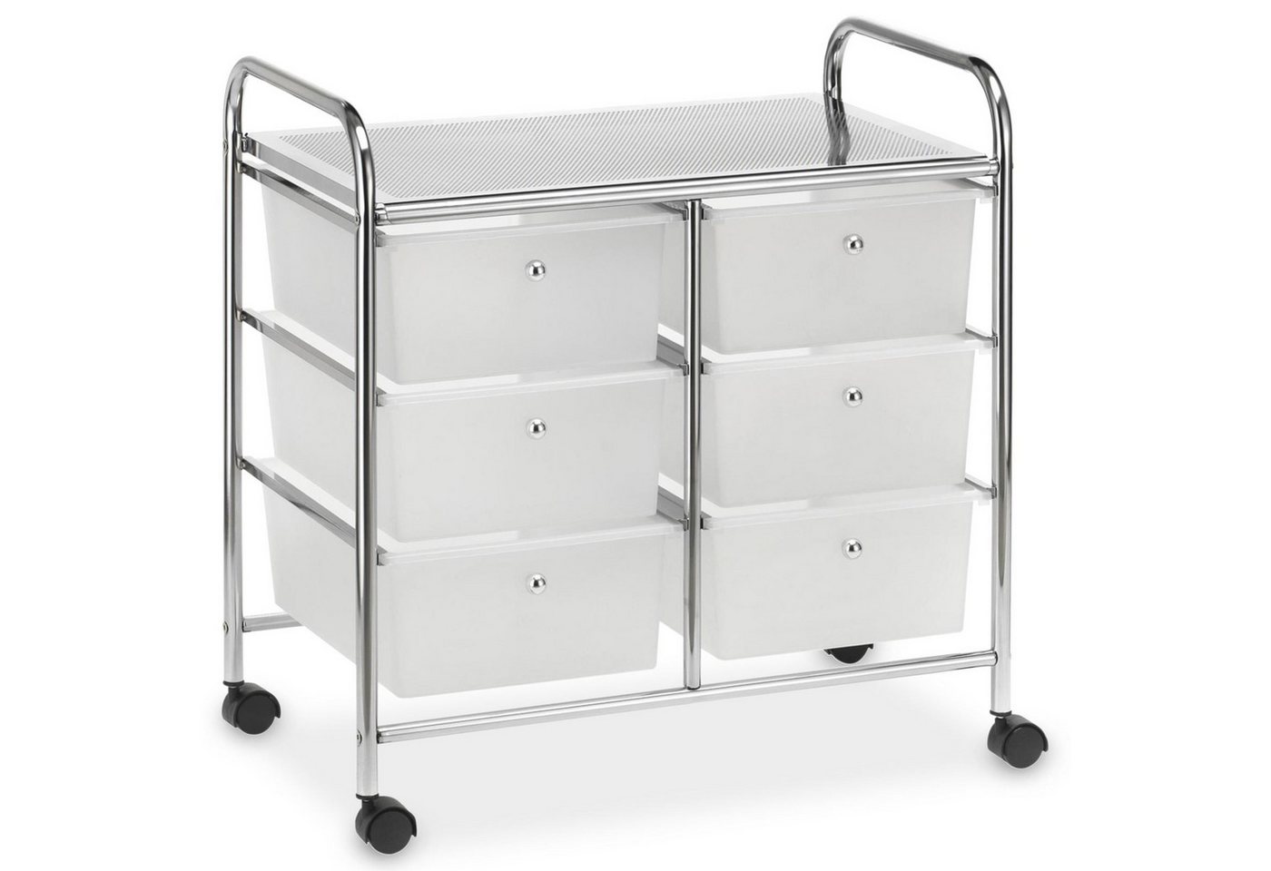 IDIMEX Beistellwagen GINA, Badrollwagen 6 Schubladen und Ablage Kosmetik Aufbewahrung chrom – Bild 2 von 5