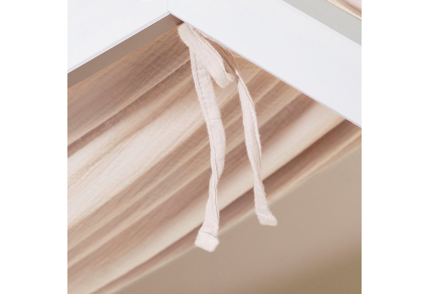 IDIMEX Betthimmel LIAN, Betthimmel Hausbett Deko Musselin Baldachin aus 100% Baumwolle beige – Bild 4 von 5