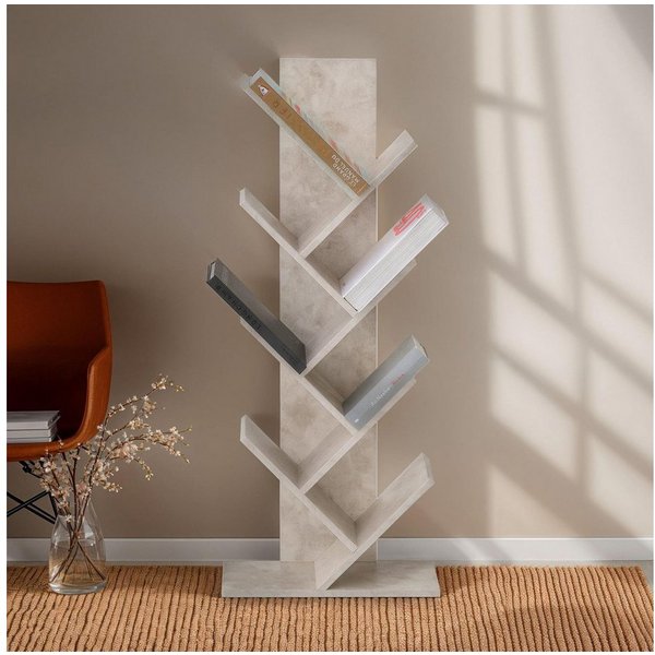 IDIMEX Bücherregal JULES, Design Regal freistehend mit 7 Ablagen Betonoptik