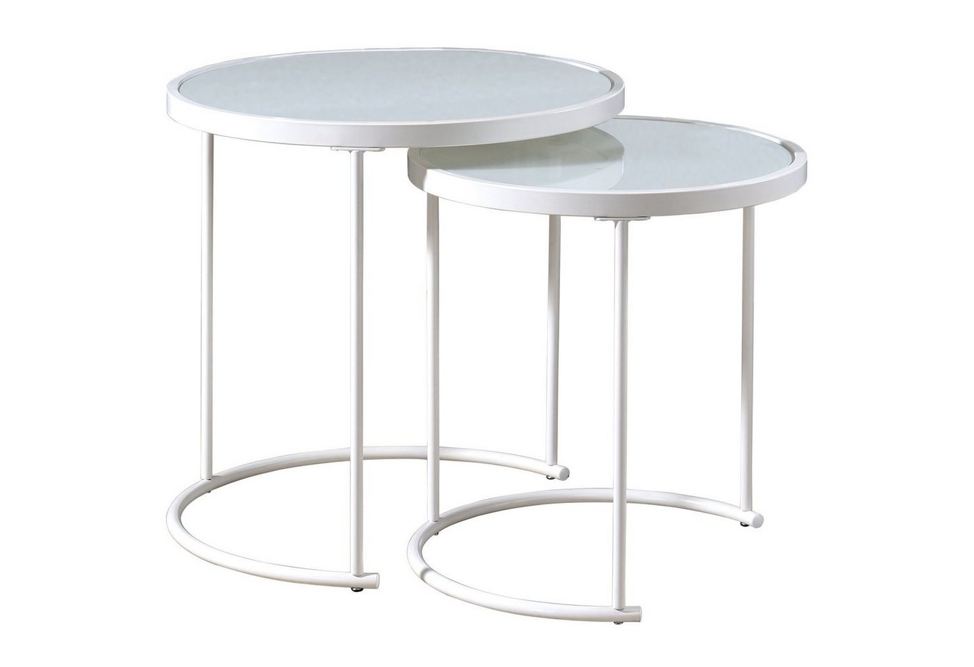 IDIMEX Couchtisch LEYRE, Couchtisch 2er Beistelltisch 2 Satztisch Glas Wohnzimmertisch Soaftisc – Bild 3 von 3