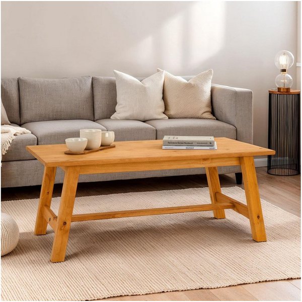 IDIMEX Couchtisch LUZERNA, Wohnzimmertisch 45x60 cm aus Massivholz, moderer Sofatisch gebeizt