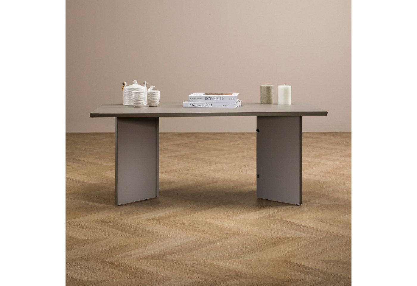 IDIMEX Couchtisch MESA, moderner Wohnzimmer Tisch aus Massivholz, Sofatisch 110x60 cm grau – Bild 2 von 5