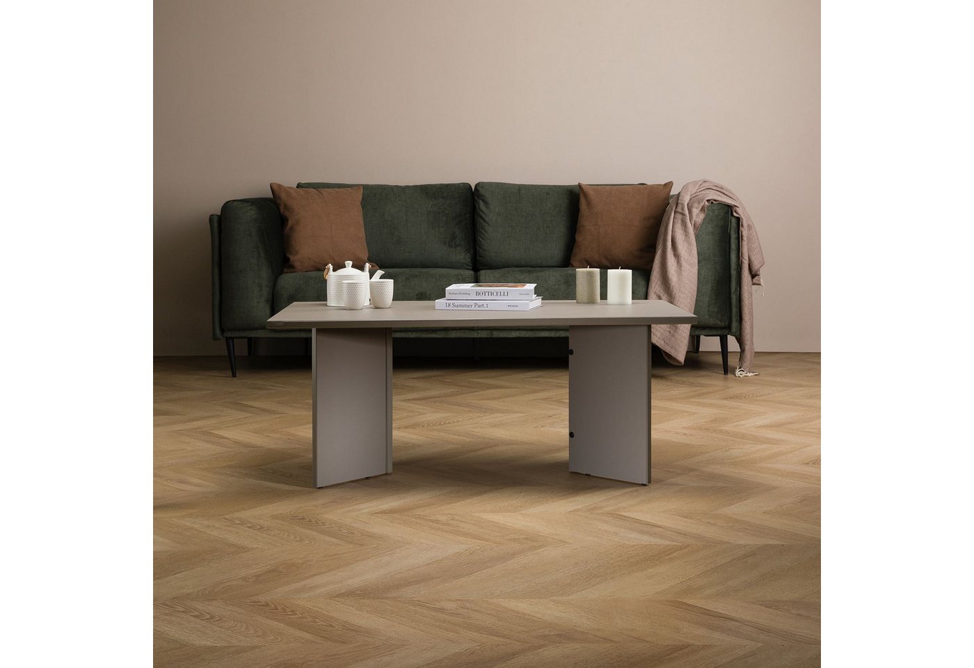 IDIMEX Couchtisch MESA, moderner Wohnzimmer Tisch aus Massivholz, Sofatisch 110x60 cm grau – Bild 3 von 5