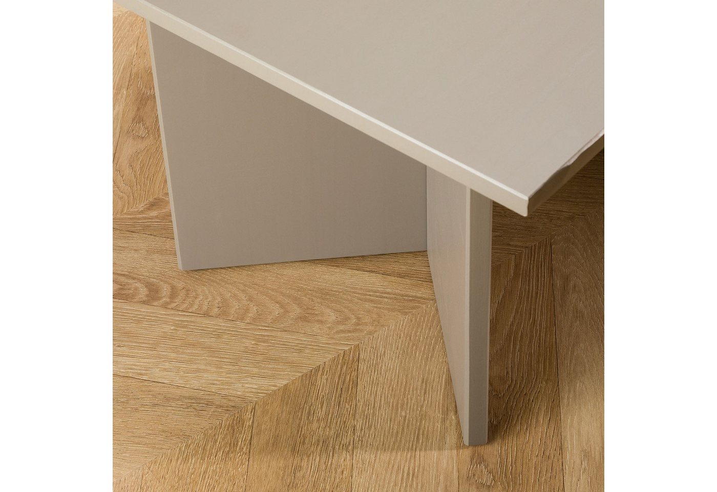 IDIMEX Couchtisch MESA, moderner Wohnzimmer Tisch aus Massivholz, Sofatisch 110x60 cm grau – Bild 5 von 5