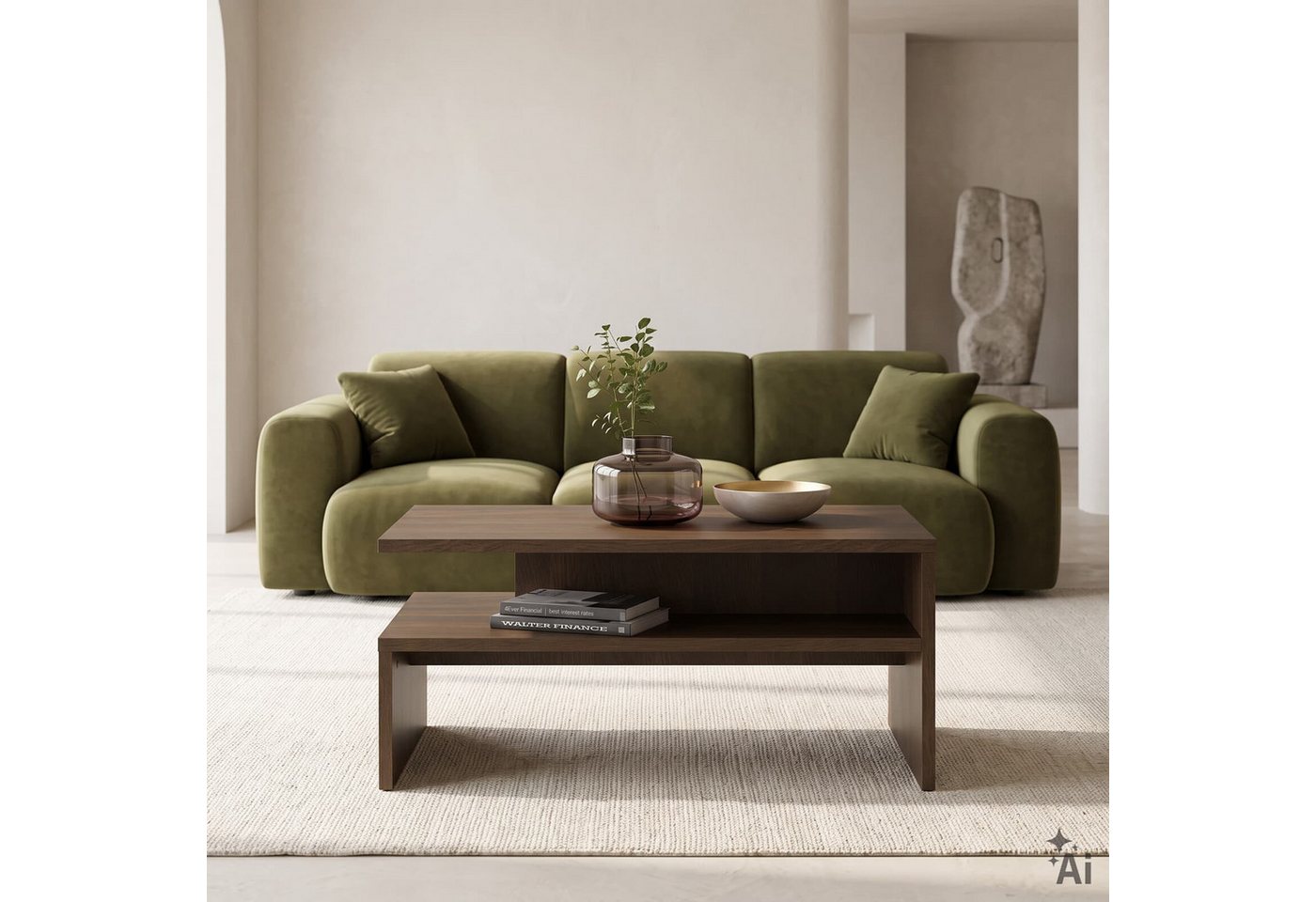 IDIMEX Couchtisch PAULINA, Beistelltisch 90x60 cm mit Ablagefläche und offenes Fach Dunin EIche – Bild 2 von 5