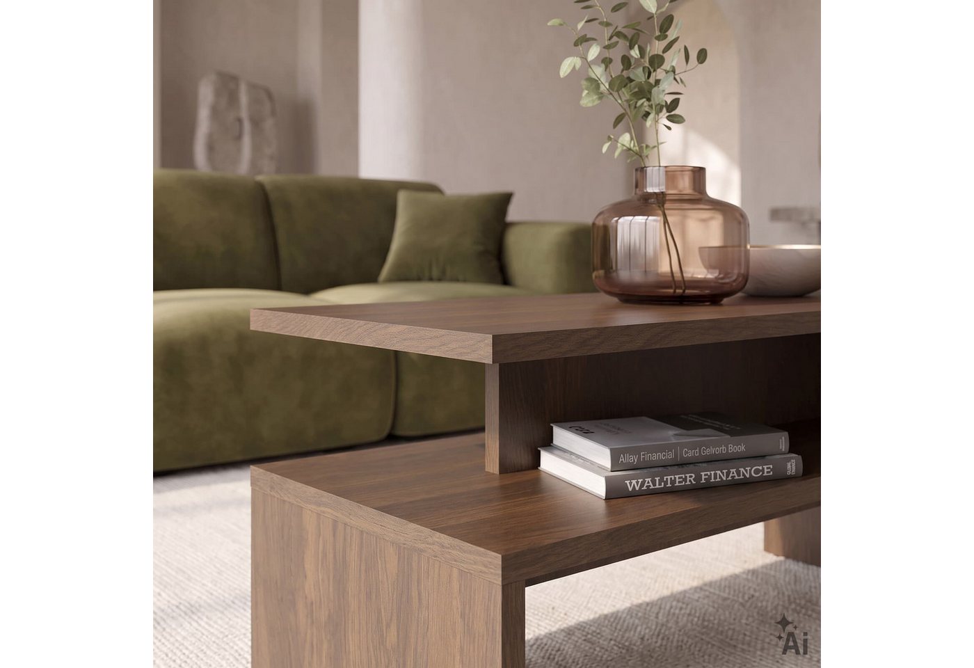IDIMEX Couchtisch PAULINA, Beistelltisch 90x60 cm mit Ablagefläche und offenes Fach Dunin EIche – Bild 3 von 5