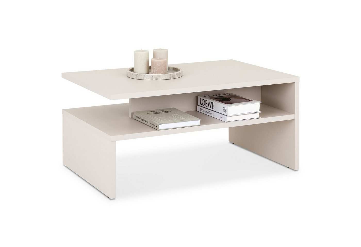 IDIMEX Couchtisch PAULINA, Beistelltisch 90x60 cm mit Ablagefläche und offenes Fach Kaschmir – Bild 3 von 5