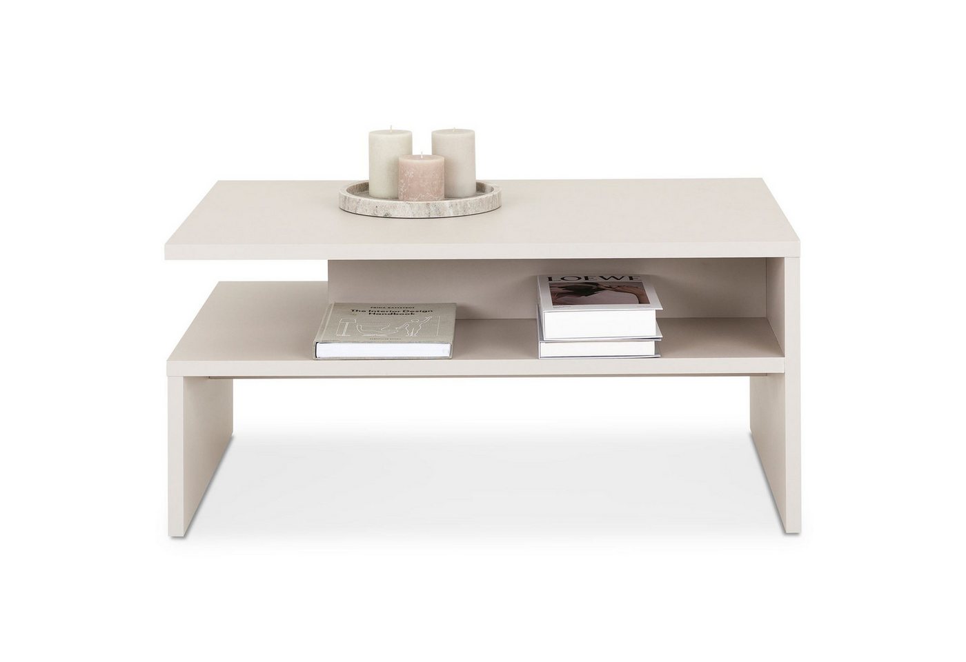 IDIMEX Couchtisch PAULINA, Beistelltisch 90x60 cm mit Ablagefläche und offenes Fach Kaschmir – Bild 4 von 5