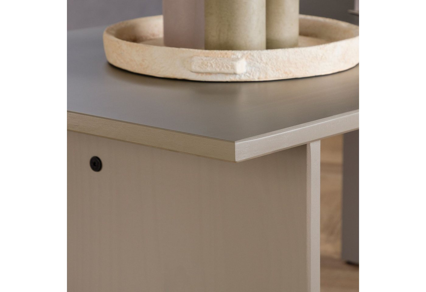 IDIMEX Couchtisch SALTO, Wohnzimmertisch aus Kiefer Massivholz, rechteckig, Sofatisch grau – Bild 3 von 5