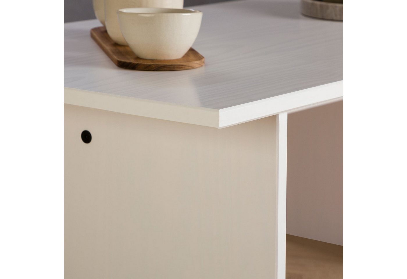 IDIMEX Couchtisch SALTO, Wohnzimmertisch aus Kiefer Massivholz, rechteckig, Sofatisch weiß – Bild 3 von 5