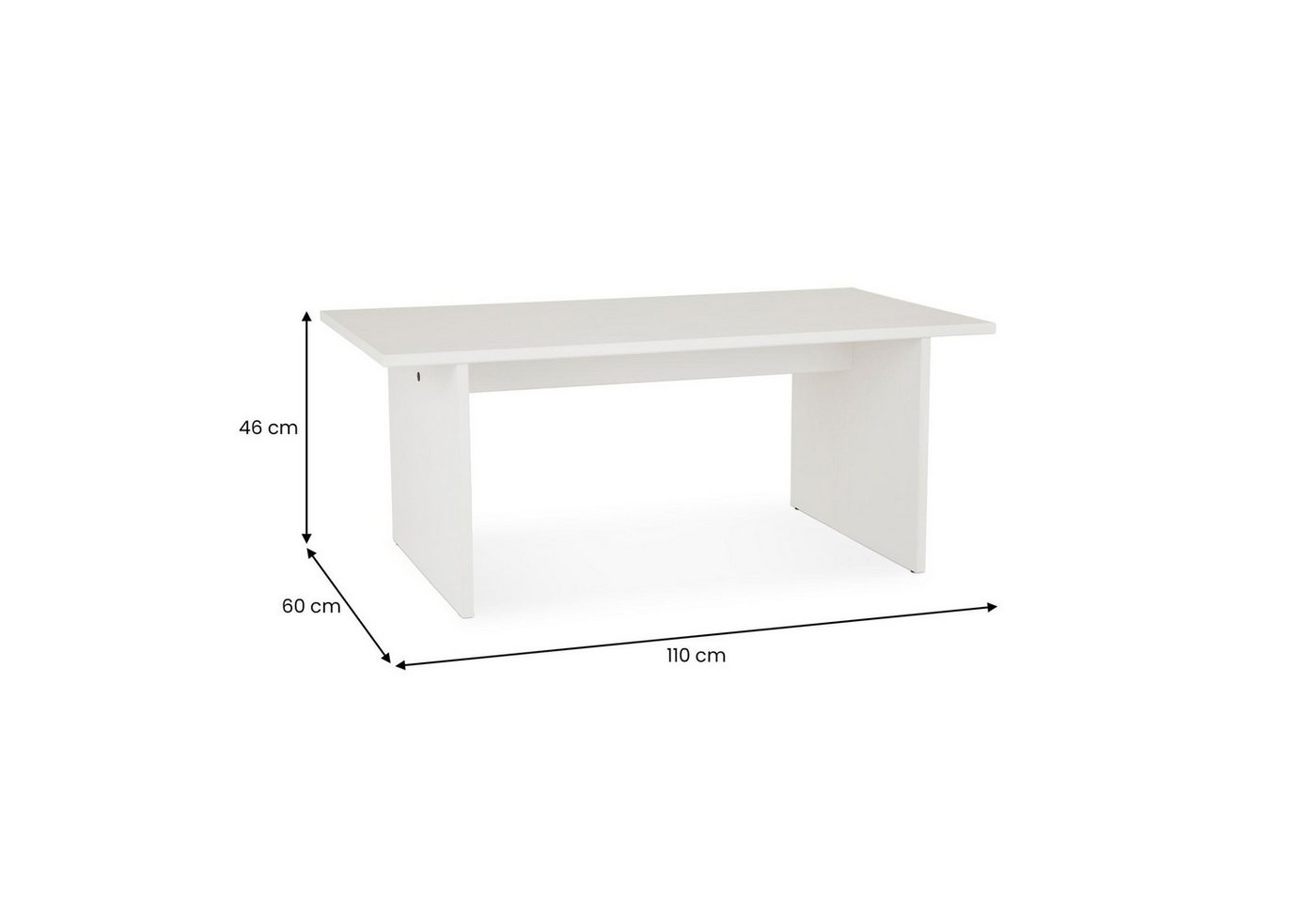 IDIMEX Couchtisch SALTO, Wohnzimmertisch aus Kiefer Massivholz, rechteckig, Sofatisch weiß – Bild 5 von 5