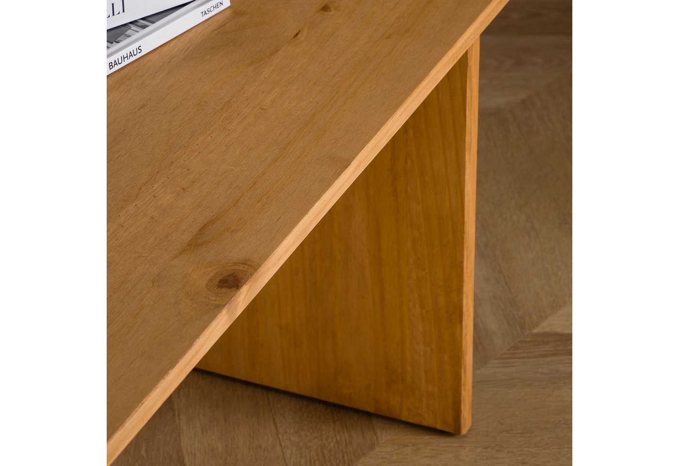 IDIMEX Couchtisch SALTO, Wohnzimmertisch aus Kiefer Massivholz, rechteckig, Sofatisch gewachst – Bild 4 von 5