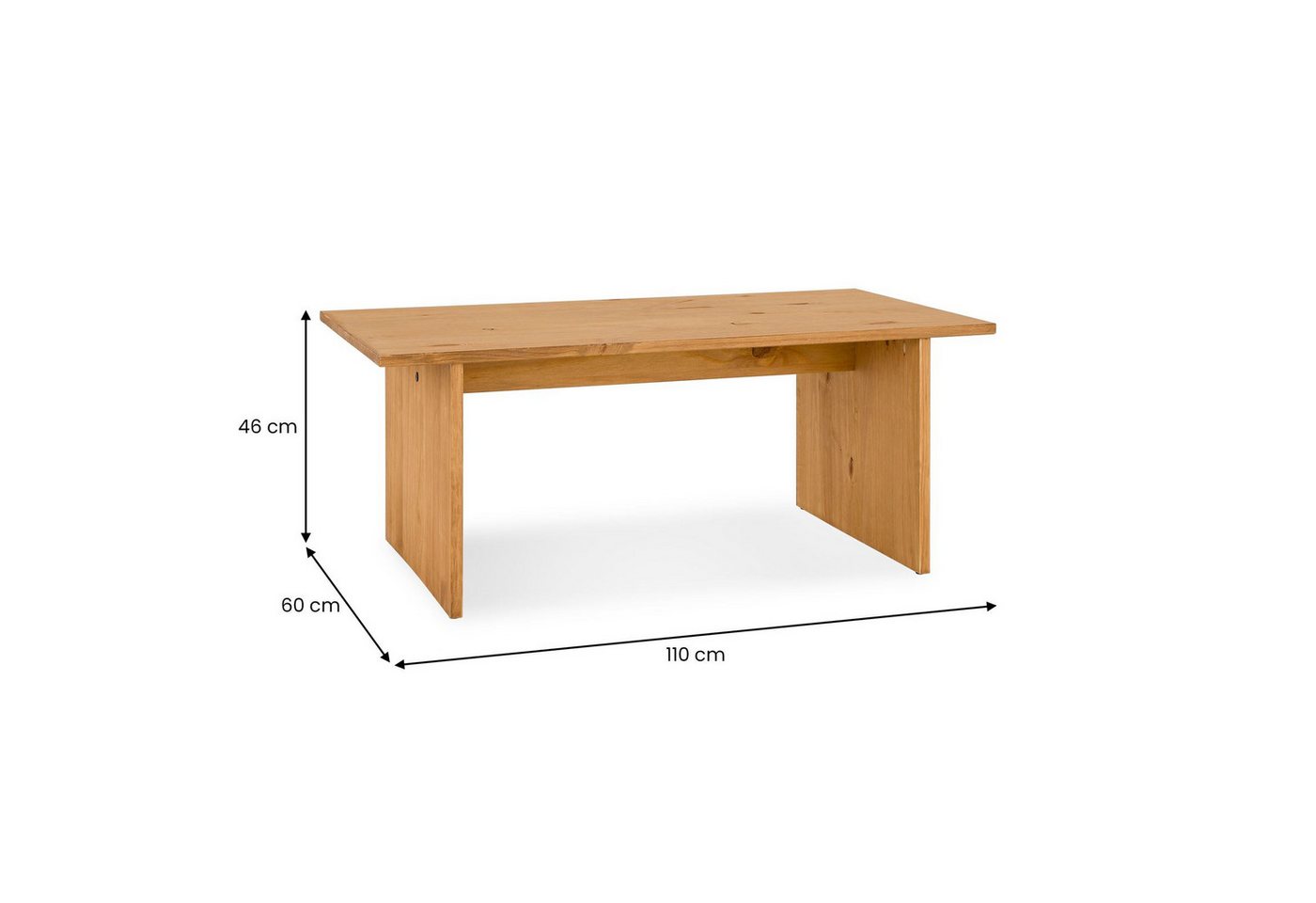 IDIMEX Couchtisch SALTO, Wohnzimmertisch aus Kiefer Massivholz, rechteckig, Sofatisch gewachst – Bild 5 von 5