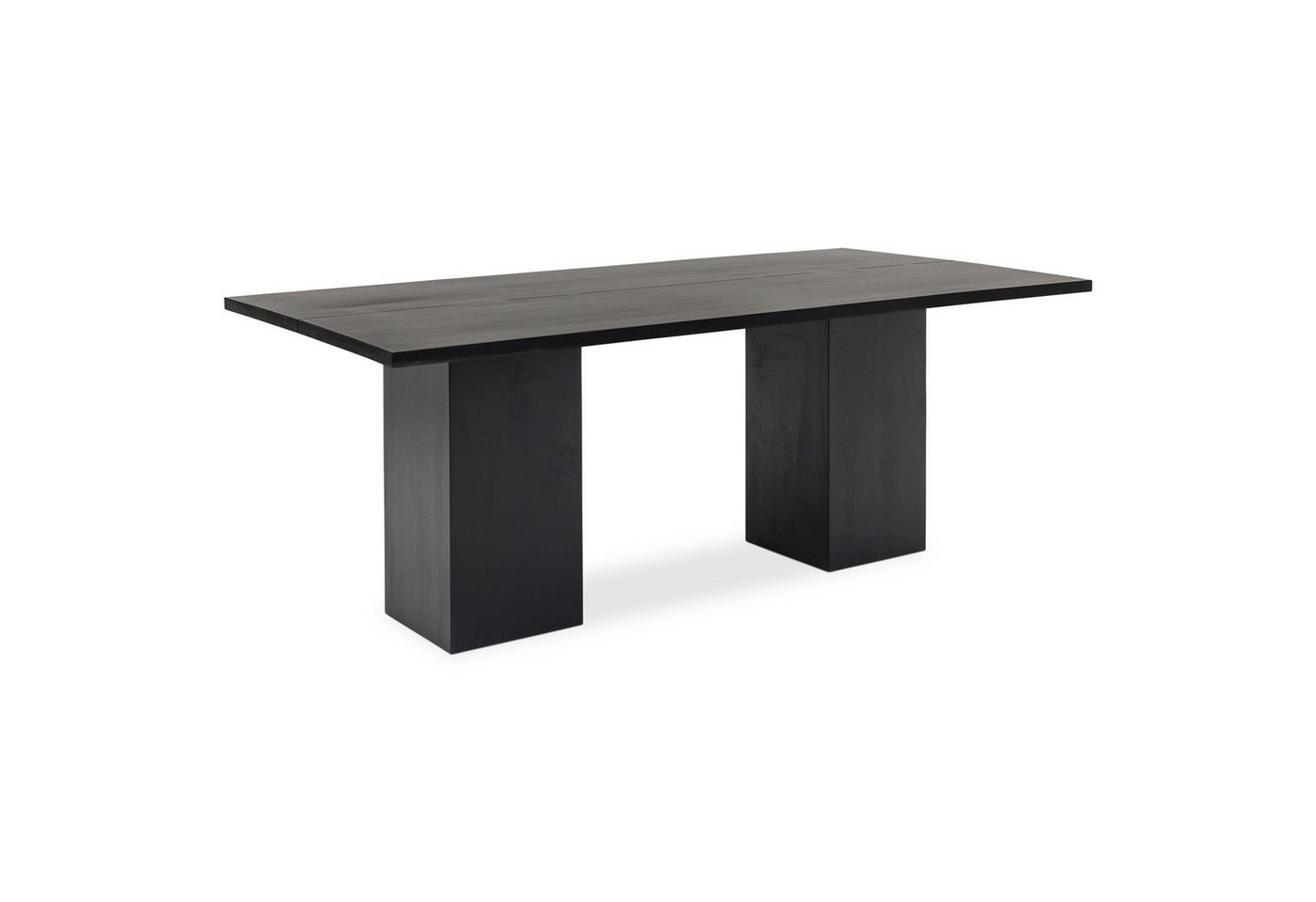 IDIMEX Esstisch MAHO, Esszimmertisch 200x100 cm aus massivem Mangoholz Schwarz – Bild 3 von 5
