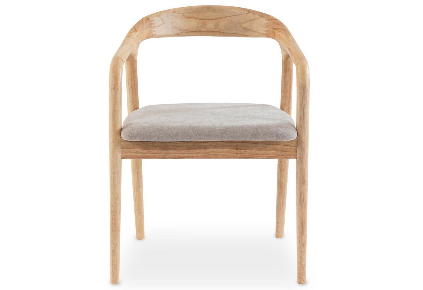 IDIMEX Esszimmerstuhl HARPER (2 St), 2er Set aus Massivholz mit gepolsterter Sitzfläche Skandi Natur/Beige – Bild 5 von 5
