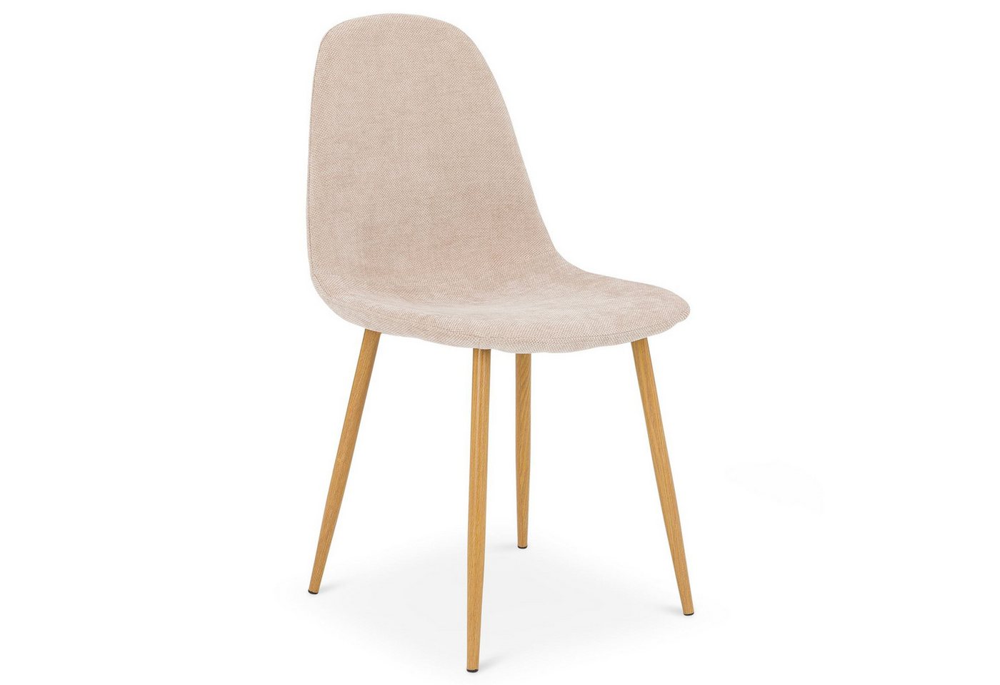 IDIMEX Esszimmerstuhl PUNTA (4 St), Esszimmerstühle im 4er Set mit Stoffbezug Beige – Bild 4 von 5