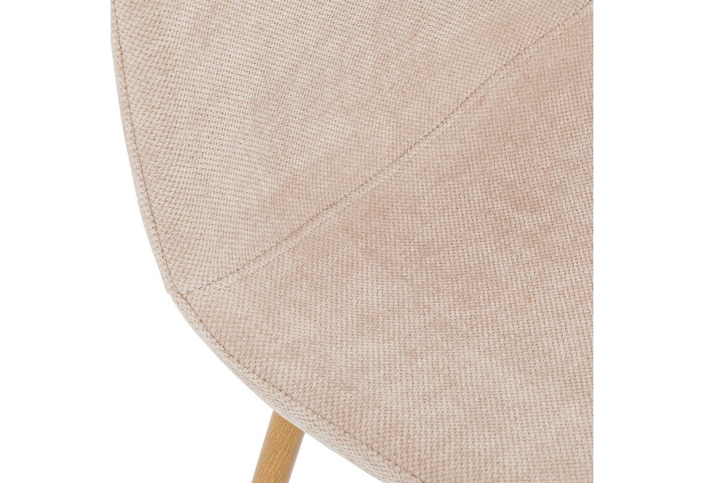 IDIMEX Esszimmerstuhl PUNTA (4 St), Esszimmerstühle im 4er Set mit Stoffbezug Beige – Bild 5 von 5