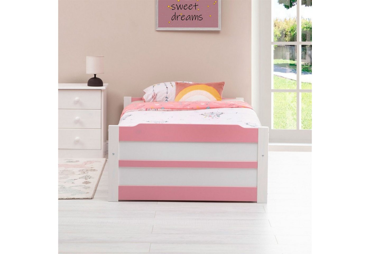 IDIMEX Funktionsbett LORENA, Ausziehbett Tagesbett Jugendbett 90x190 cm – Bild 5 von 5