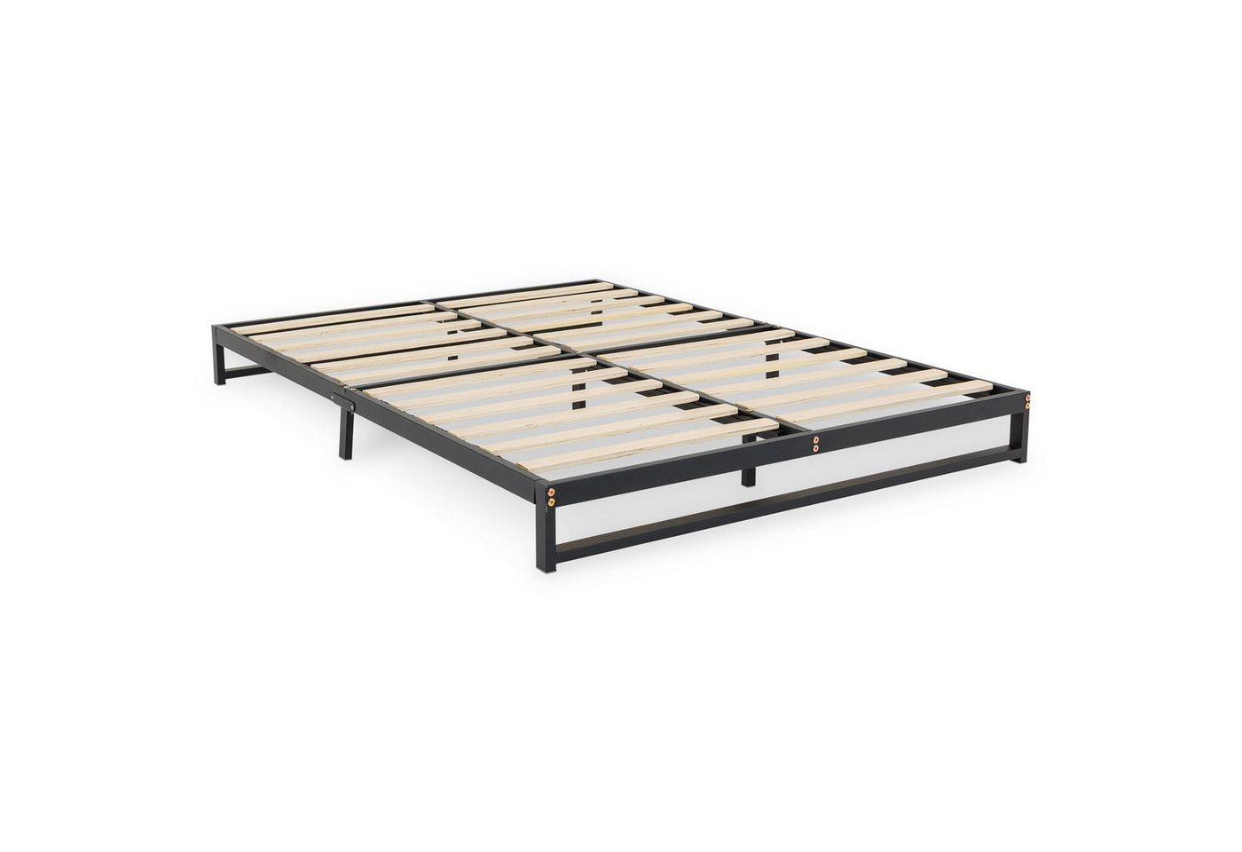 IDIMEX Futonbett MITI, Bettgestell 140x190 cm aus Metall mit Lattenrost Schwarz – Bild 2 von 4