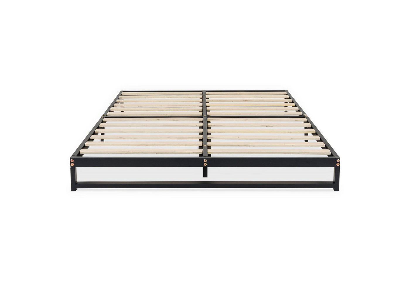 IDIMEX Futonbett MITI, Bettgestell 140x190 cm aus Metall mit Lattenrost Schwarz – Bild 3 von 4