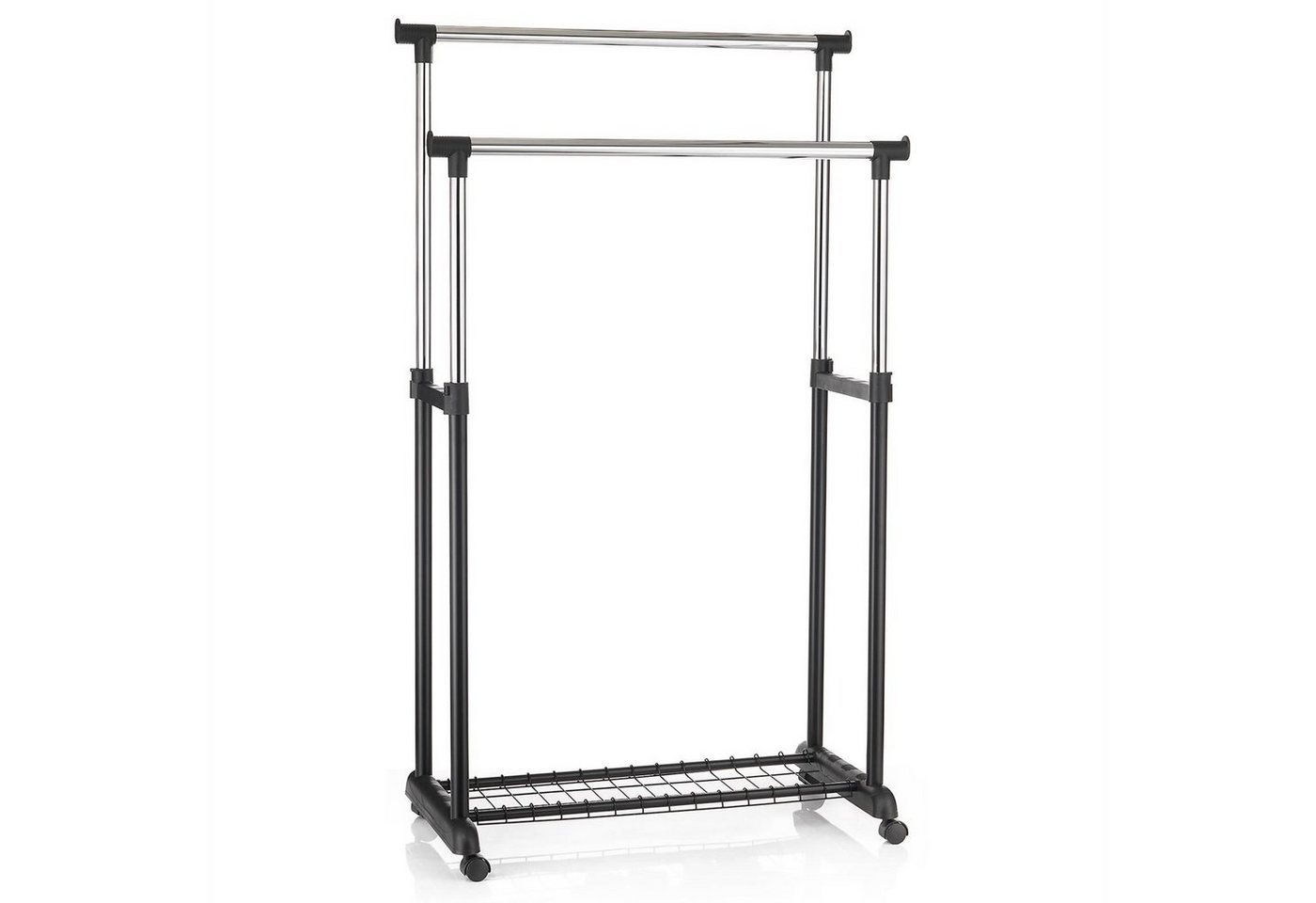 IDIMEX Garderobenständer GROSSO, Garderobenwagen Rollgarderobe Kleiderständer höhenverstellbar in 2 Far – Bild 4 von 5
