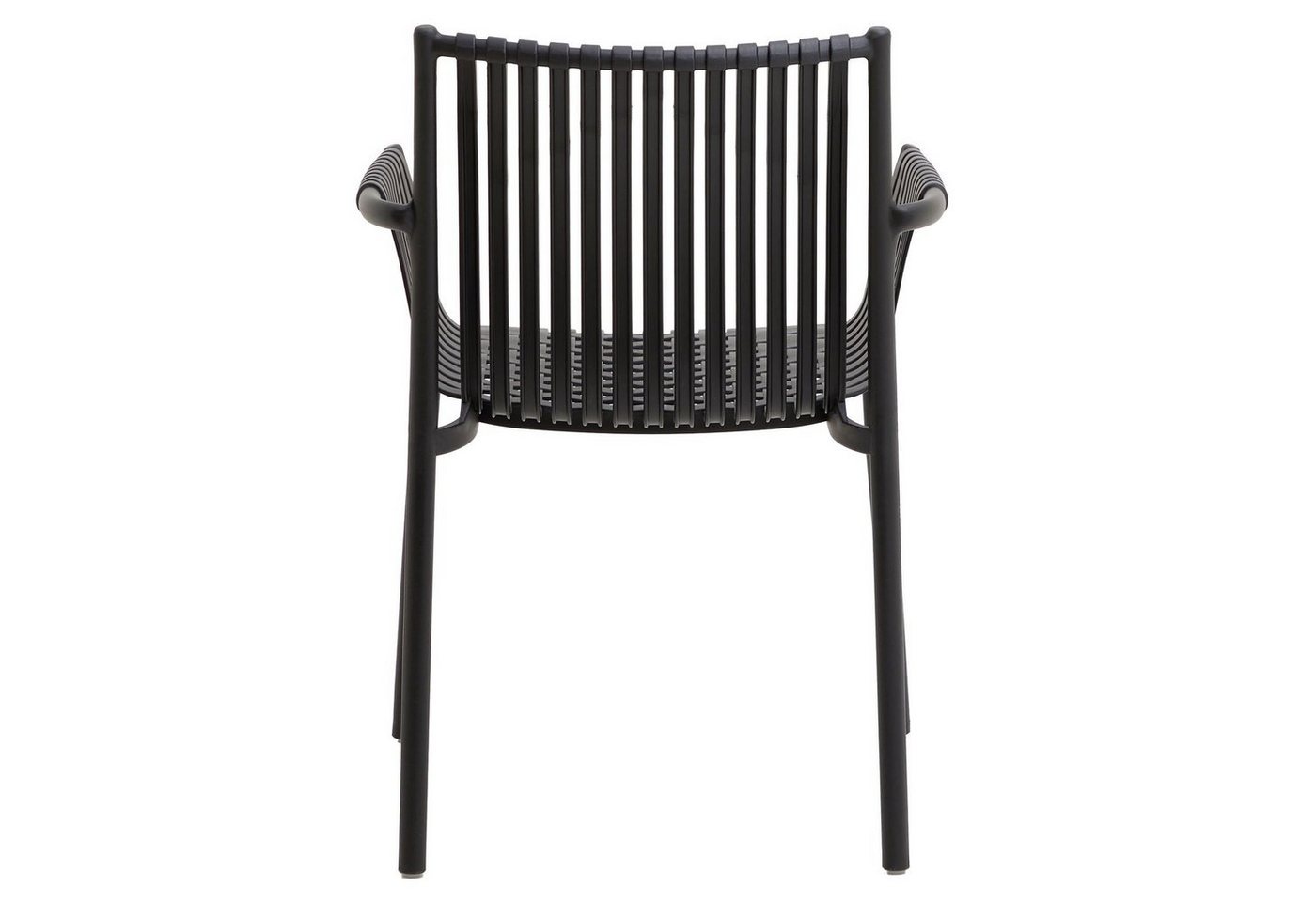 IDIMEX Gartenstuhl OLEA (4 St), Outdoor Stühle für 4 Personen UV-beständig modern Schwarz – Bild 4 von 5