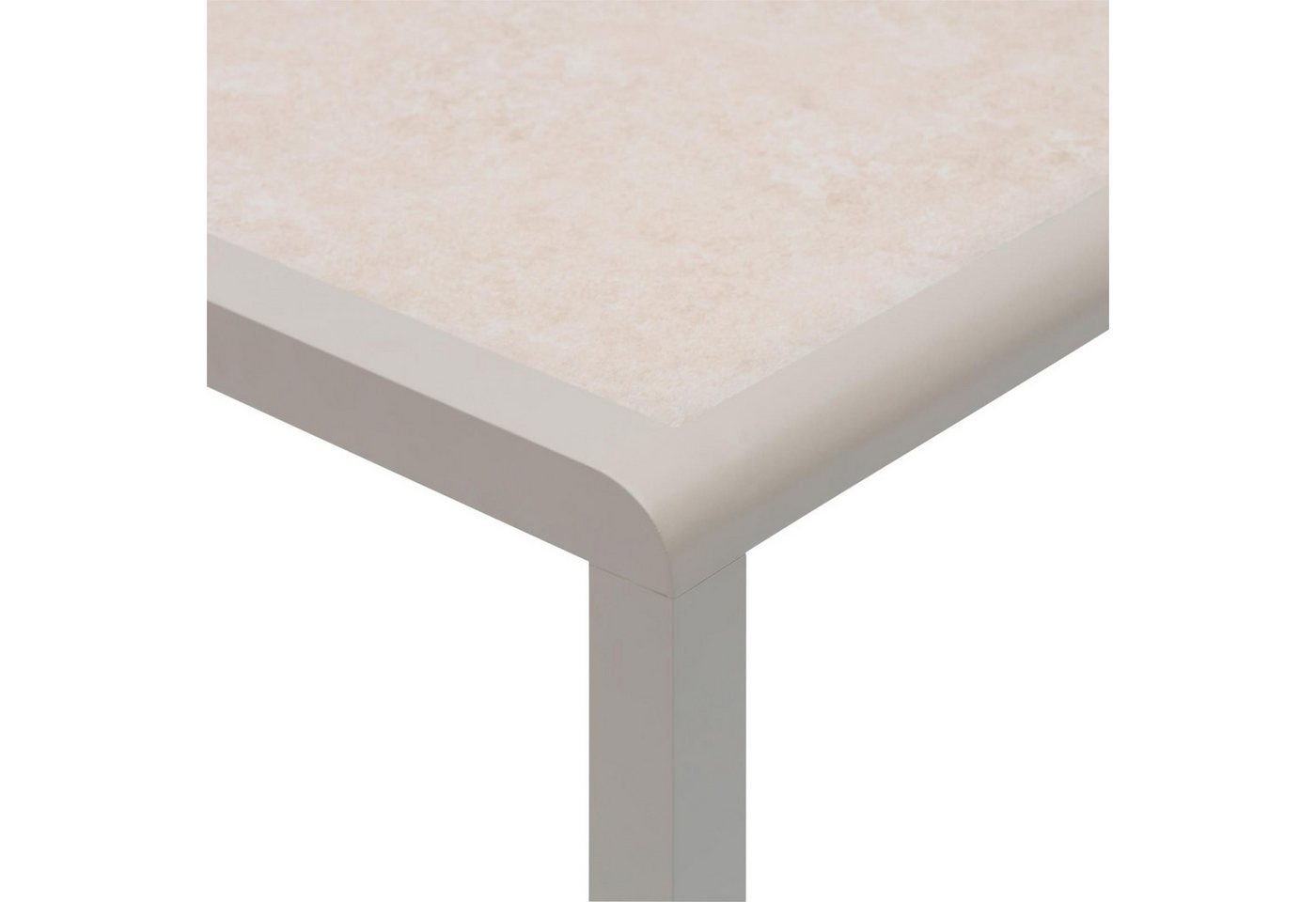 IDIMEX Gartentisch TRAPANI, Gartentisch 160x90 cm mit Aluminiumgestell und Stein-Glasplatte Beige – Bild 4 von 5
