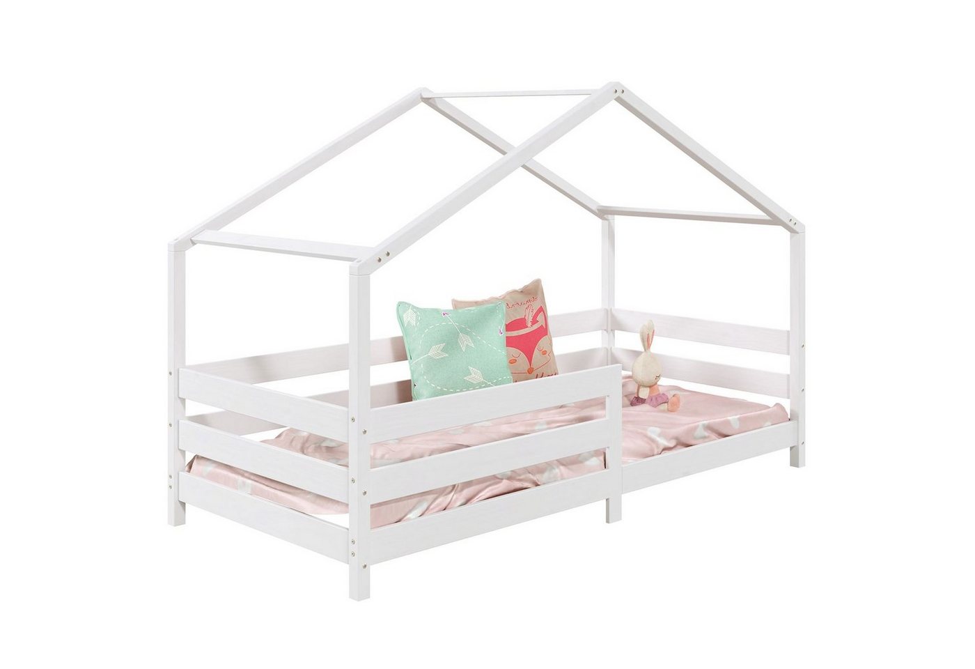 IDIMEX Hausbett RENA, Hausbett Montessori Bett 90 x 200 Kinderbett Rausfallschutz Kiefer – Bild 3 von 5