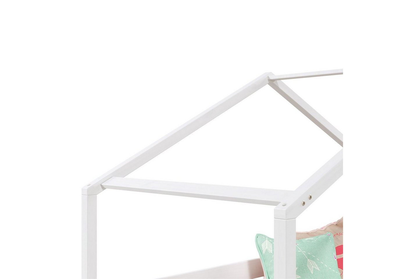 IDIMEX Hausbett RENA, Hausbett Montessori Bett 90 x 200 Kinderbett Rausfallschutz Kiefer – Bild 4 von 5