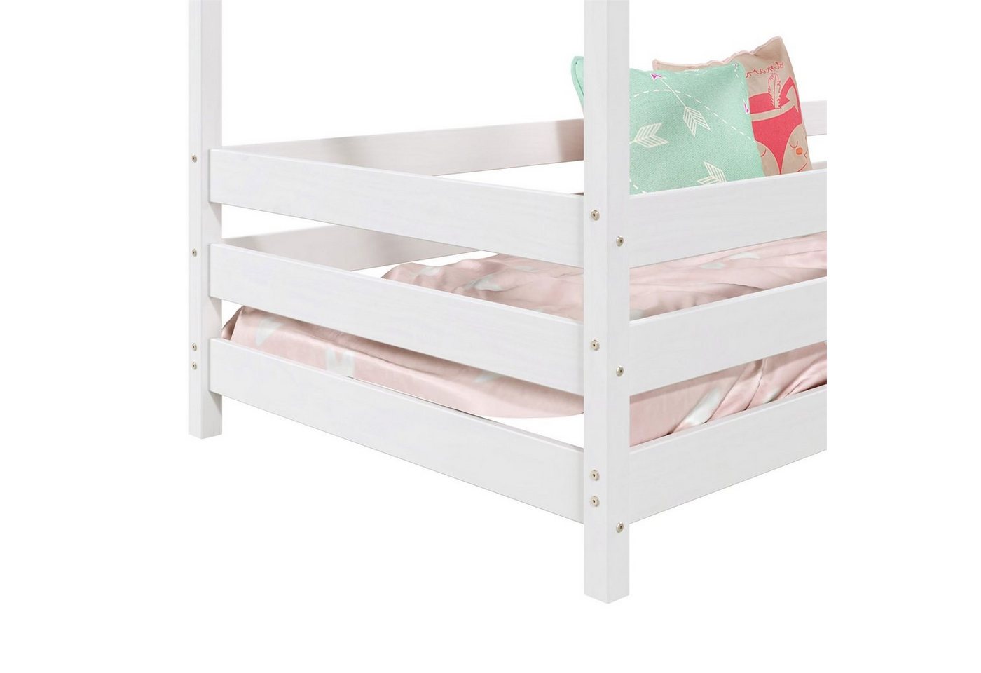 IDIMEX Hausbett RENA, Hausbett Montessori Bett 90 x 200 Kinderbett Rausfallschutz Kiefer – Bild 5 von 5
