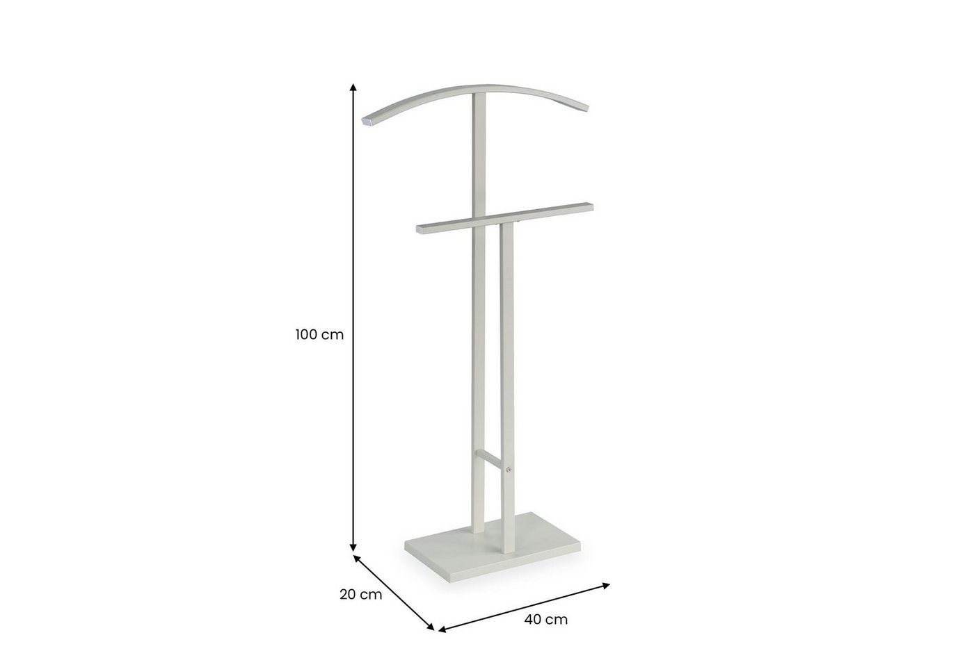 IDIMEX Herrendiener SCOTT, Stummer Diener mit Hosenbühel, Metall Damendiener Kleiderbügel beige – Bild 3 von 3