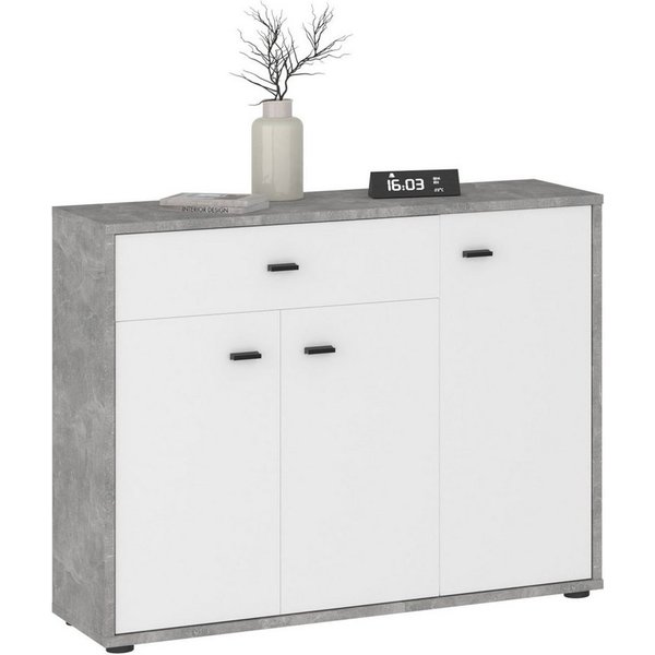 IDIMEX Highboard VIKA, Kommode Flurkommode mit Schublade und Ablagen