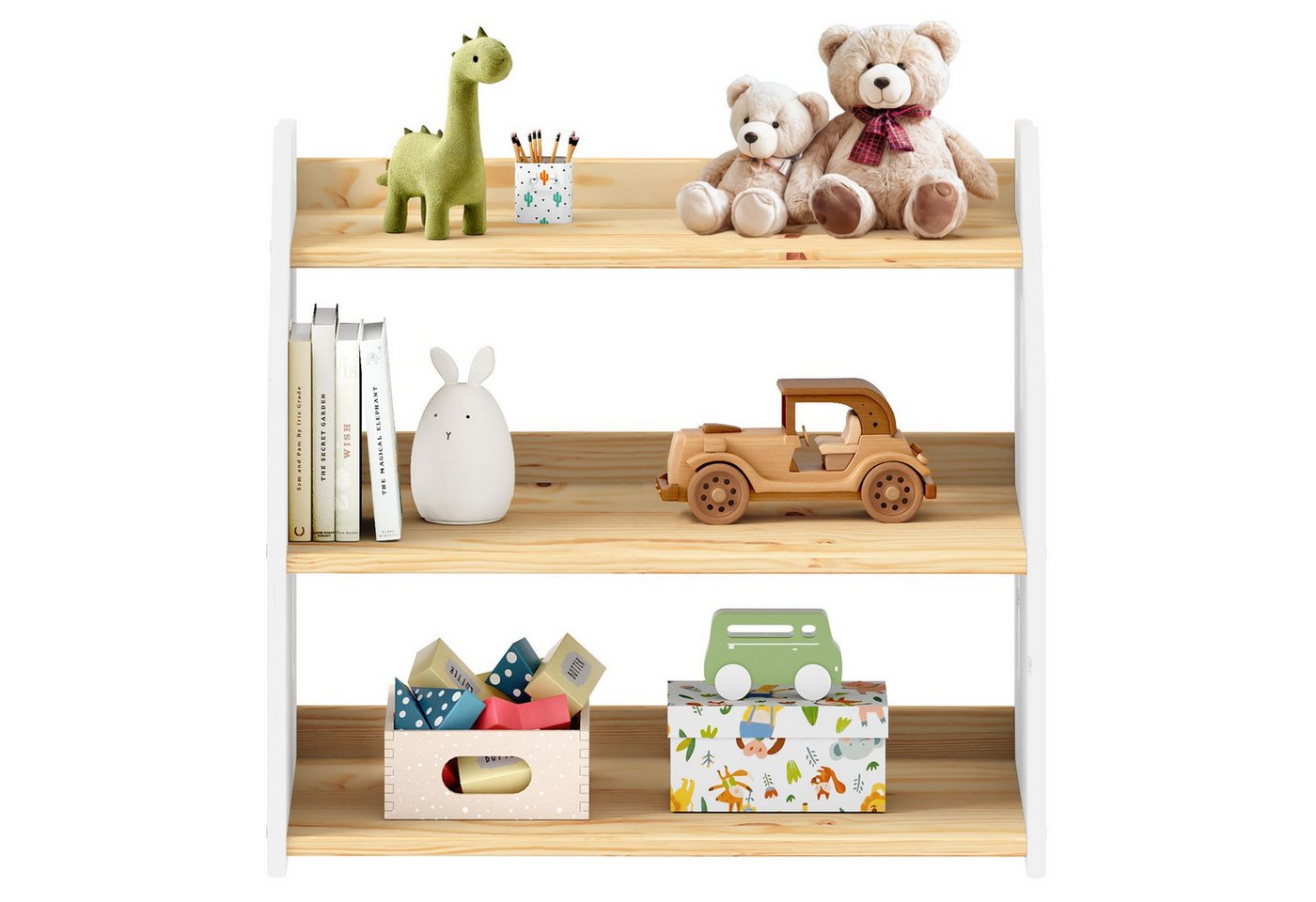 IDIMEX Kinderregal YASMIN, Bücherregal, Montessori Spielzeugregal Kinderzimmer Regal aus Massivho – Bild 4 von 5