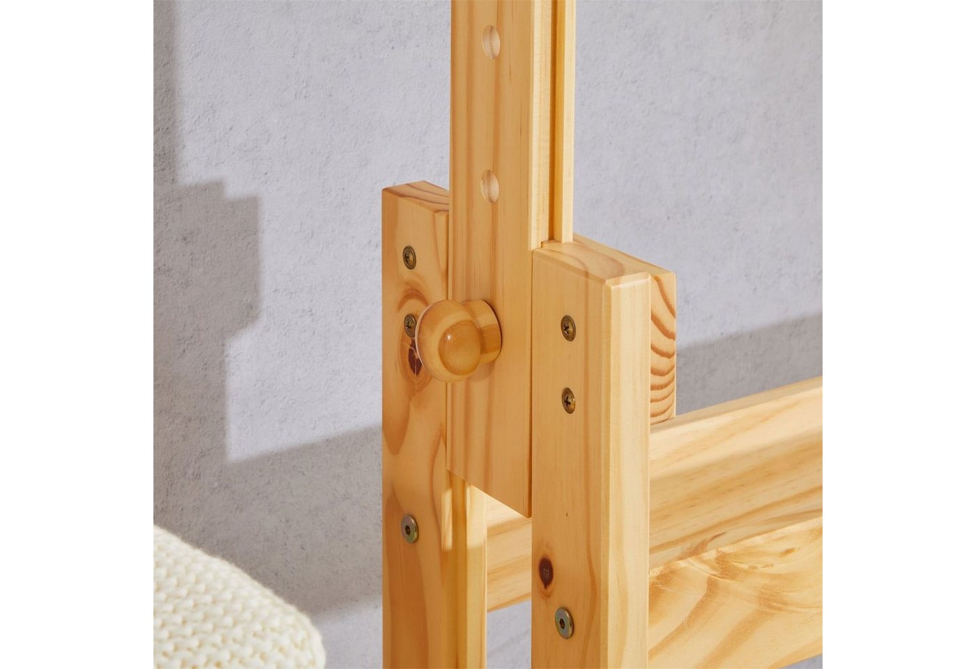 IDIMEX Kinderschreibtisch FLEXI, Kinderzimmer Lerntisch höhenverstellbar aus Massivholz Natur – Bild 4 von 5