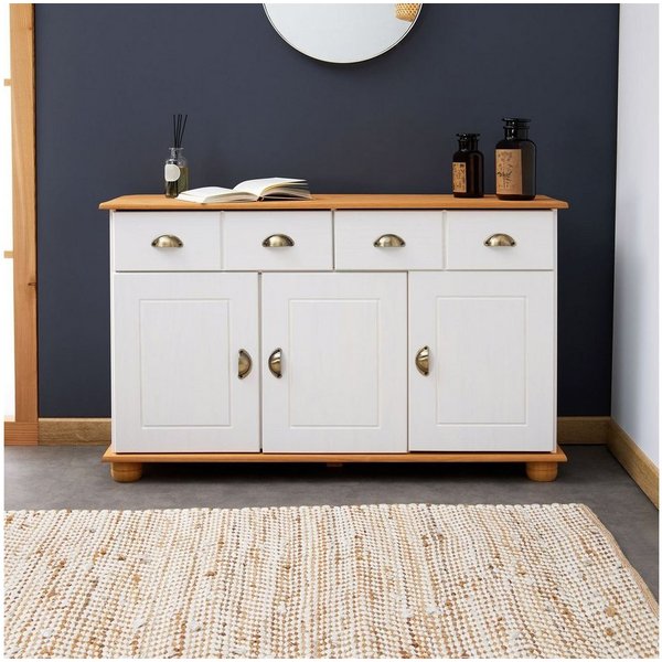 IDIMEX Kommode COLMAR, Sideboard Kommode Anrichte Kiefer massiv 3 Tür