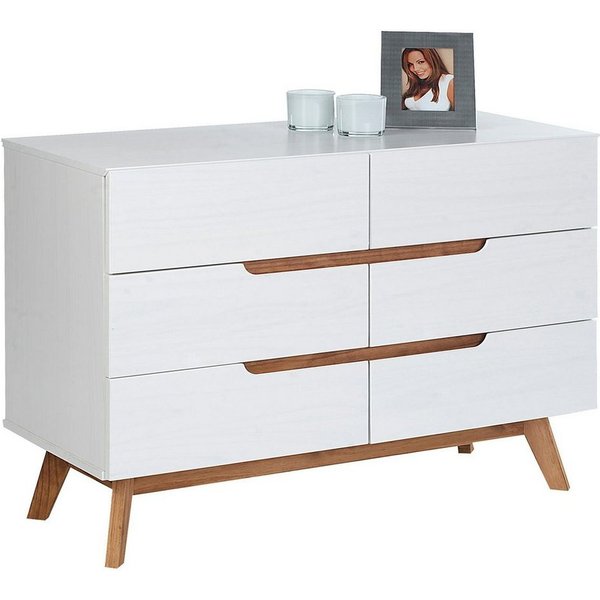 IDIMEX Kommode TIBOR, Sideboard Schubladenkommode skandinavisch Anrichte Kiefer massiv