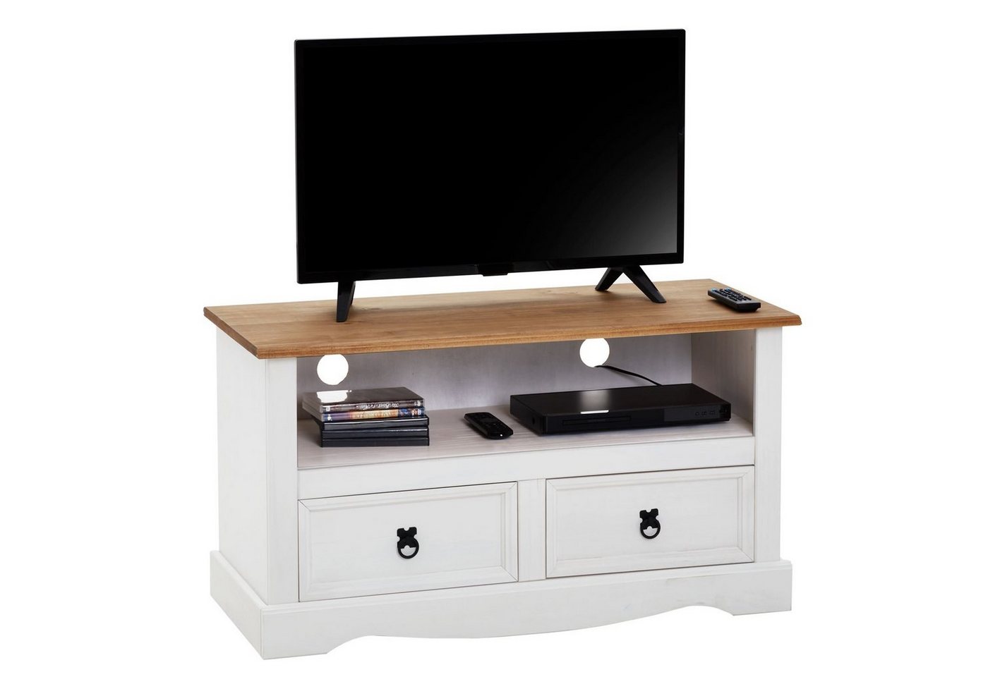 IDIMEX Lowboard CAMPO, TV Lowboard Mexiko Stil Fernsehtisch Kiefer massiv Fernsehschrank Me – Bild 2 von 5