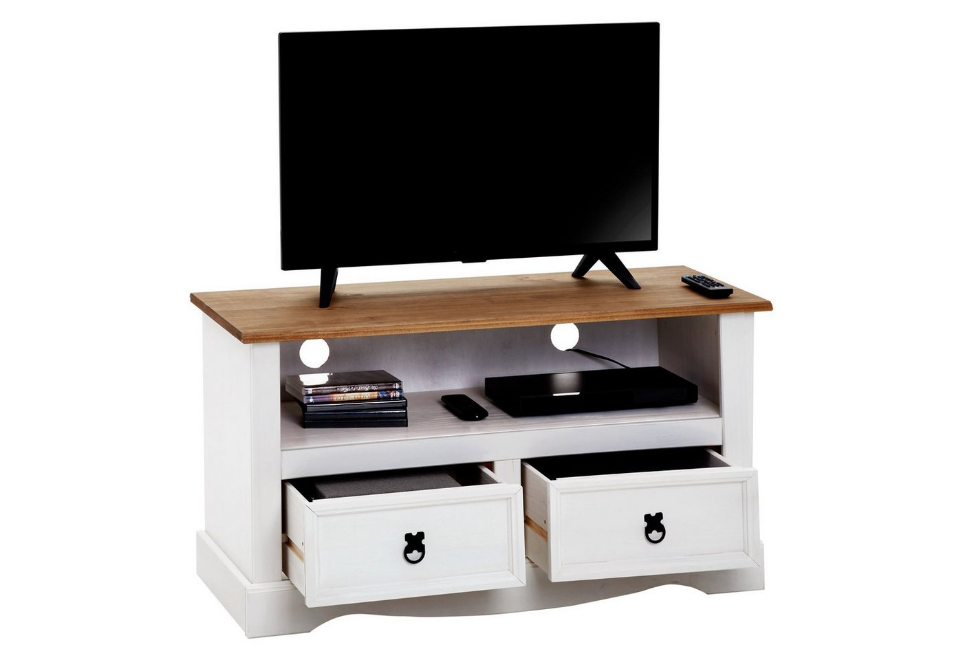 IDIMEX Lowboard CAMPO, TV Lowboard Mexiko Stil Fernsehtisch Kiefer massiv Fernsehschrank Me – Bild 3 von 5